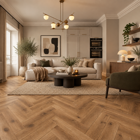 Vivastep Waterproof Herringbone Laminate Ridge Oak AP-11-H £26.50m2 + VAT